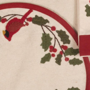 Cardinal Holly Candle Mat CMRE0333 - The Fox Decor